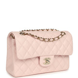 Chanel Small Classic Double Flap Bag Light Pink Shiny Caviar Light Gold Hardware - Thumbnail View 2