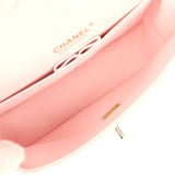 Chanel Small Classic Double Flap Bag Light Pink Shiny Caviar Light Gold Hardware - Thumbnail View 9