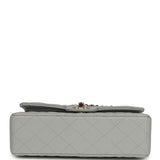 Chanel Small Classic Double Flap Bag Light Grey Caviar Light Gold Hardware - Thumbnail View 6