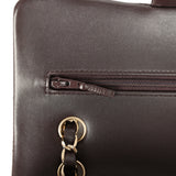 Chanel Small Classic Double Flap Bag Dark Brown Lambskin Light Gold Hardware - Thumbnail View 8