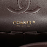 Chanel Small Classic Double Flap Bag Dark Brown Lambskin Light Gold Hardware - Thumbnail View 9