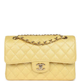 Chanel Small Classic Double Flap Bag Yellow Iridescent Caviar Light Gold Hardware - Thumbnail View 1