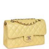 Chanel Small Classic Double Flap Bag Yellow Iridescent Caviar Light Gold Hardware - Thumbnail View 2