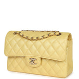 Chanel Small Classic Double Flap Bag Yellow Iridescent Caviar Light Gold Hardware - Thumbnail View 5