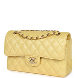 Chanel Small Classic Double Flap Bag Yellow Iridescent Caviar Light Gold Hardware - Thumbnail View 5