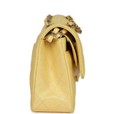 Chanel Small Classic Double Flap Bag Yellow Iridescent Caviar Light Gold Hardware - Thumbnail View 3