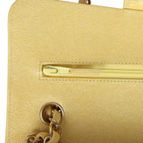 Chanel Small Classic Double Flap Bag Yellow Iridescent Caviar Light Gold Hardware - Thumbnail View 8