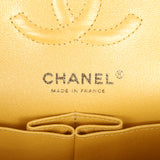 Chanel Small Classic Double Flap Bag Yellow Iridescent Caviar Light Gold Hardware - Thumbnail View 9