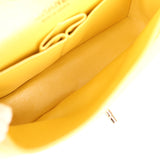 Chanel Small Classic Double Flap Bag Yellow Iridescent Caviar Light Gold Hardware - Thumbnail View 10