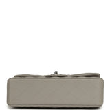 Chanel Small Classic Double Flap Bag Grey Lambskin Silver Hardware - Thumbnail View 5
