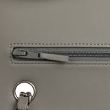 Chanel Small Classic Double Flap Bag Grey Lambskin Silver Hardware - Thumbnail View 8