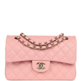 Chanel Small Classic Double Flap Bag Pink Shiny Caviar Light Gold Hardware - Thumbnail View 1