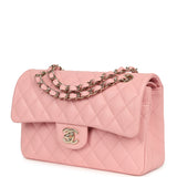 Chanel Small Classic Double Flap Bag Pink Shiny Caviar Light Gold Hardware - Thumbnail View 5