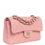 Chanel Small Classic Double Flap Bag Pink Shiny Caviar Light Gold Hardware - Thumbnail View 2