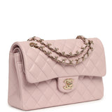 Chanel Small Classic Double Flap Bag Mauve Shiny Caviar Light Gold Hardware - Thumbnail View 2
