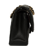 Pre-owned Chanel Small Classic Double Flap Bag Black Lambskin Gold Hardware - Thumbnail View 3