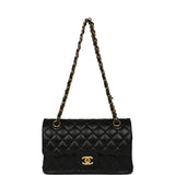 Pre-owned Chanel Small Classic Double Flap Bag Black Lambskin Gold Hardware - Thumbnail View 7
