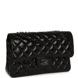 Chanel Small Classic Double Flap Bag So Black Shiny Crumpled Calfskin Black Hardware - Thumbnail View 2