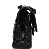 Chanel Small Classic Double Flap Bag So Black Shiny Crumpled Calfskin Black Hardware - Thumbnail View 3