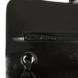 Chanel Small Classic Double Flap Bag So Black Shiny Crumpled Calfskin Black Hardware - Thumbnail View 8