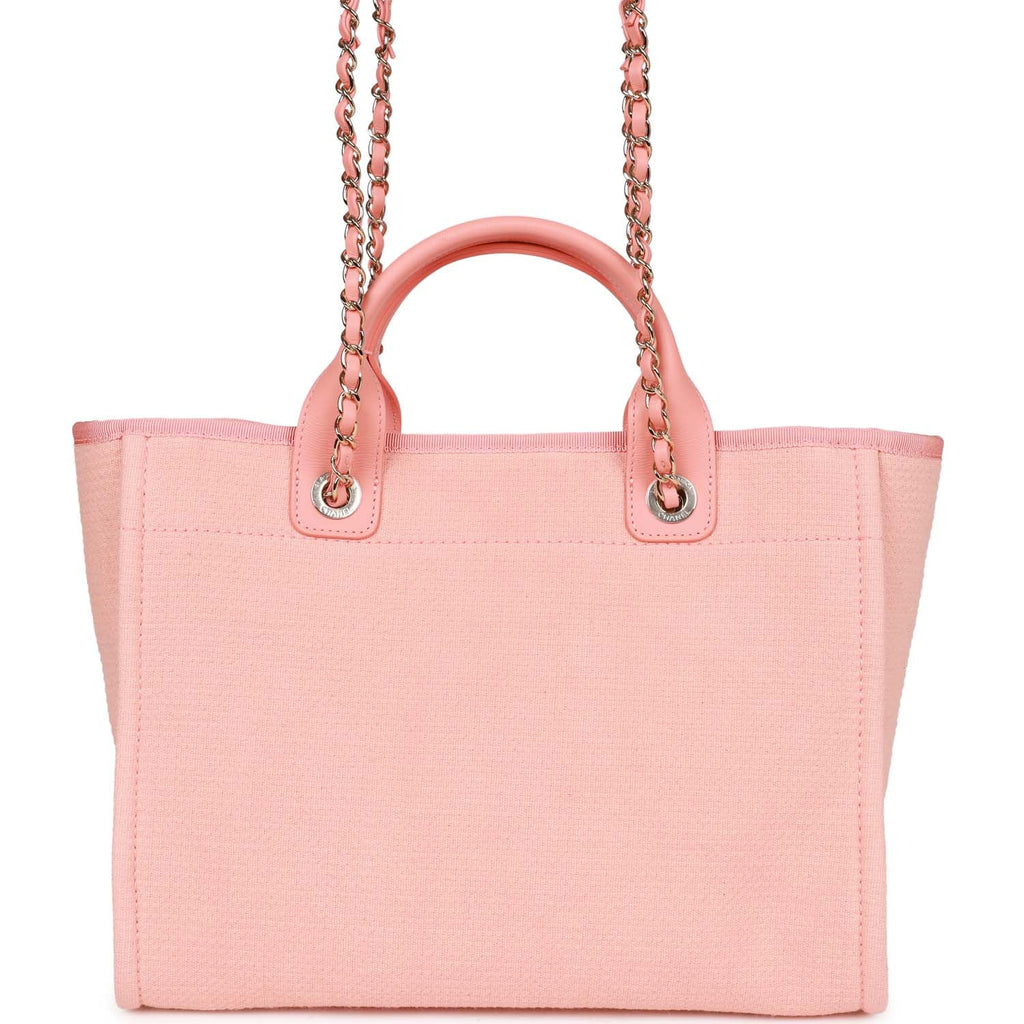 CHANEL, Bags, Nwt Chanel Deauville Large Pink Canvas Tote Limited Edition  Color