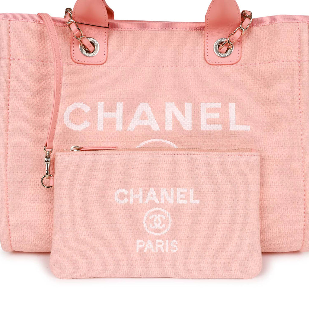 Chanel Small Deauville Shopping Bag Pink Boucle Light Gold Hardware – Madison  Avenue Couture