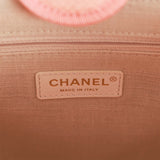 Chanel Small Deauville Shopping Bag Pink Boucle Light Gold Hardware