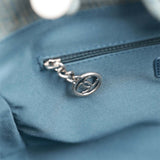 Chanel Small Deauville Shopping Bag Distressed Blue Denim Aged Silver Hardware