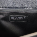 Pre-owned Chanel Grand Shopping Tote GST Black Caviar Silver Hardware