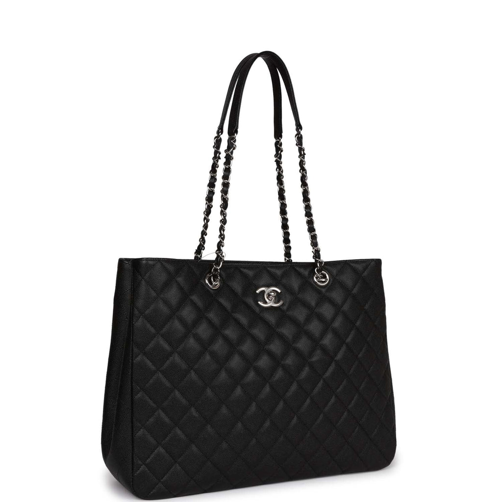 Chanel Timeless Tote Bag Black Caviar Silver Hardware – Madison Avenue  Couture