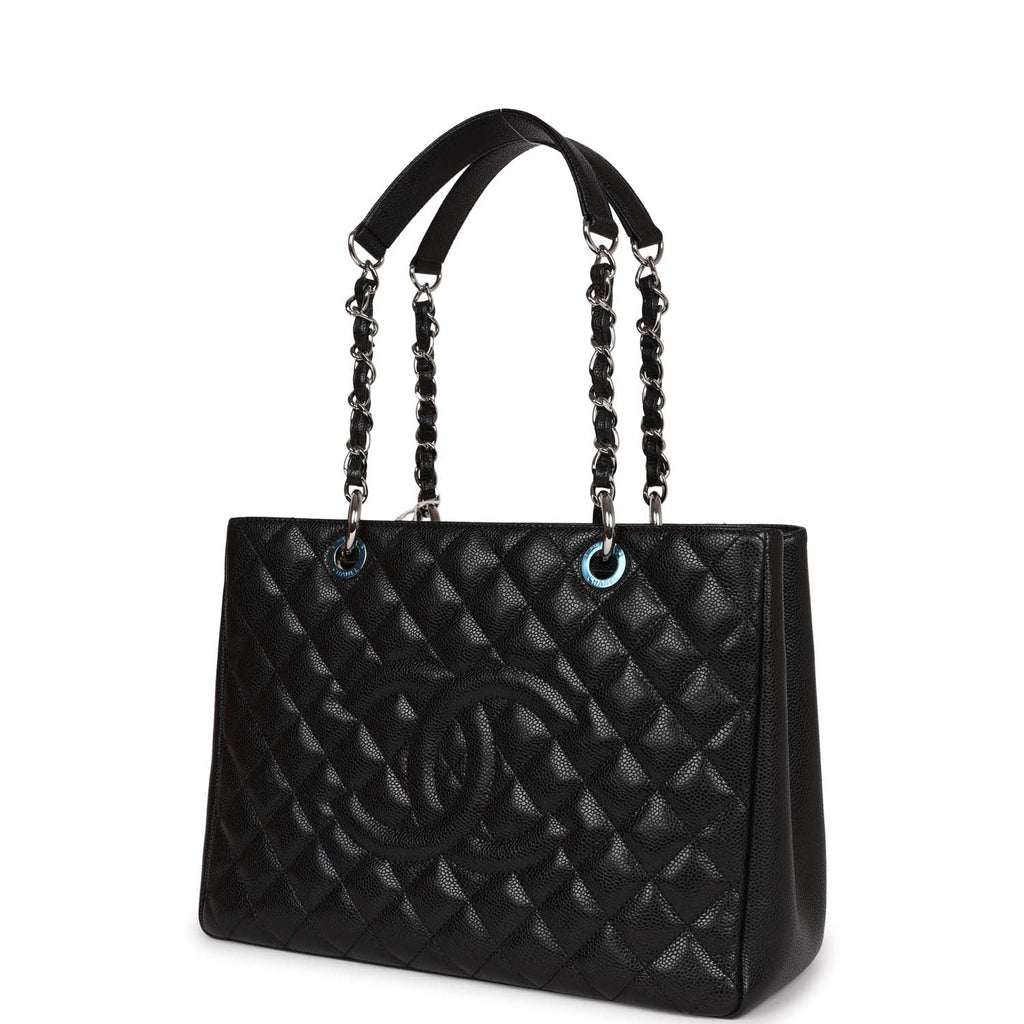 CHANEL Grand Shopping Tote GST Bag Black Caviar with Silver Hardware 2010 -  Chelsea Vintage Couture