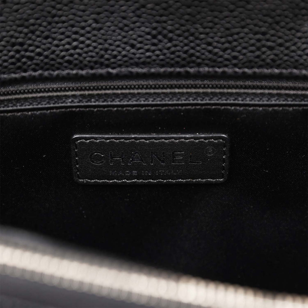 CHANEL Grand Shopping Tote (GST) Black Caviar Silver Hardware 2012 -  BoutiQi Bags