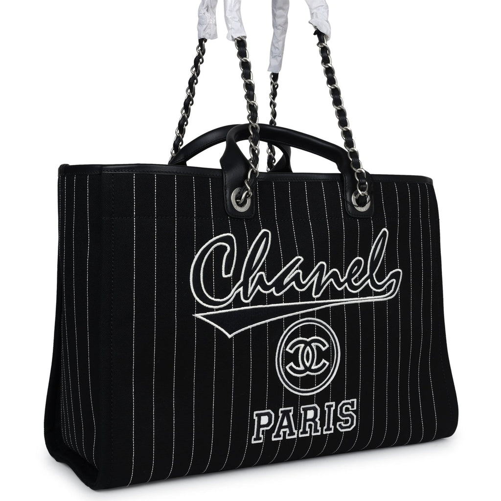 Chanel VIP retail Black/silver Canvas Tote