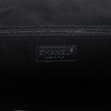 Chanel Medium Deauville Shopping Tote Black Canvas Silver Hardware