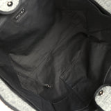 Pre-owned Chanel Extra Large Deauville Shopping Tote Grey and White Tweed Silver Hardware - Thumbnail View 7