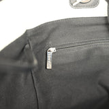 Preowned Chanel Medium Deauville Shopping Tote Light Grey Raffia and Canvas Silver Hardware