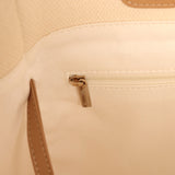 Chanel Medium Pearl Embellished Deauville Shopping Tote Light Beige Canvas Light Gold Hardware - Thumbnail View 10