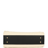 Chanel Small Deauville Shopping Tote Ecru Bouclé Tweed, Black Calfskin Gold Hardware - Thumbnail View 7