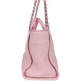 Chanel Medium Deauville Shopping Tote Pink Canvas Silver Hardware - Thumbnail View 3
