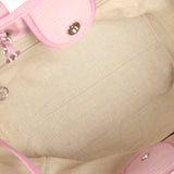 Chanel Medium Deauville Shopping Tote Pink Canvas Silver Hardware - Thumbnail View 9