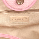 Chanel Medium Deauville Shopping Tote Pink Canvas Silver Hardware - Thumbnail View 10