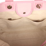 Chanel Medium Deauville Shopping Tote Pink Canvas Silver Hardware - Thumbnail View 12