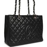 Pre-owned Chanel Grand Shopping Tote Black Caviar Silver Hardware - Thumbnail View 2