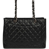 Pre-owned Chanel Grand Shopping Tote Black Caviar Silver Hardware - Thumbnail View 4