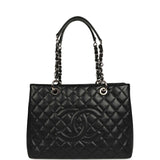 Pre-owned Chanel Grand Shopping Tote Black Caviar Silver Hardware - Thumbnail View 6