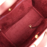 Chanel Small Studded Deauville Shopping Tote Burgundy Caviar Brushed Gold Hardware - Thumbnail View 8
