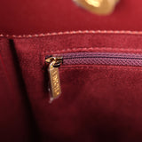 Chanel Small Studded Deauville Shopping Tote Burgundy Caviar Brushed Gold Hardware - Thumbnail View 9