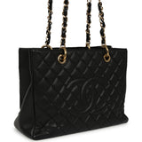 Pre-owned Chanel Grand Shopping Tote Black Caviar Gold Hardware - Thumbnail View 2