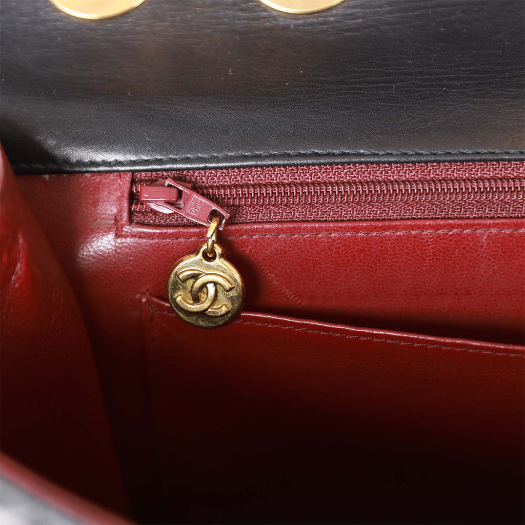 Chanel Black Reissue Gold Jumbo Flap Bag For Sale at 1stDibs
