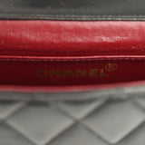 Vintage Chanel Kelly Parent and Child Flap Bag Set Black Lambskin Gold Hardware